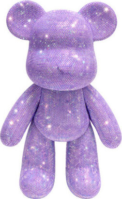 RealG RC-K-256 Diamantové malování 5D figurka 38 cm, medvěd fialový