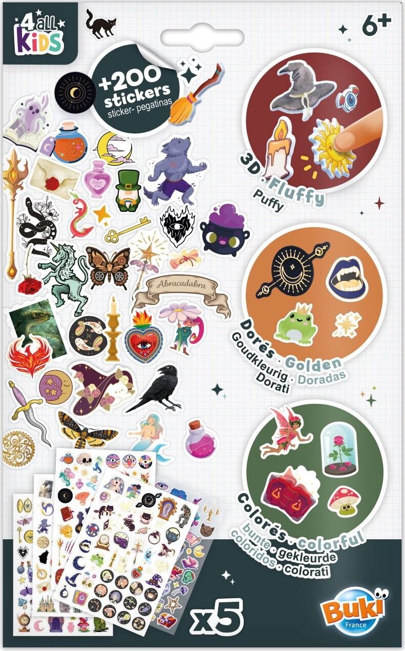 BUKI France Sada 200+ samolepek Fantasy
