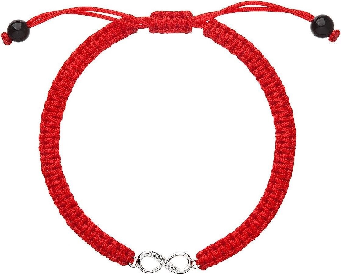 EVOLUTION GROUP 13002.3 red textilný dekorovaný zirkónmi (Ag 925/1000, 0,5 g)