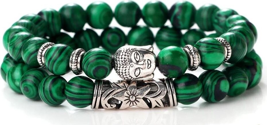 Predator Q1 Pánsky náramok Buddha 2 ks 21 cm XHB 34