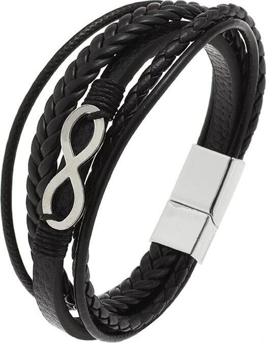Predator Q1 Kožený náramok nekonečno 21 cm – AL19354-2