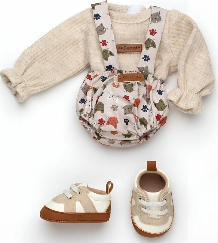 Guca OP900 Obleček pro opičku miminko Reborn s botičkami, 32 cm