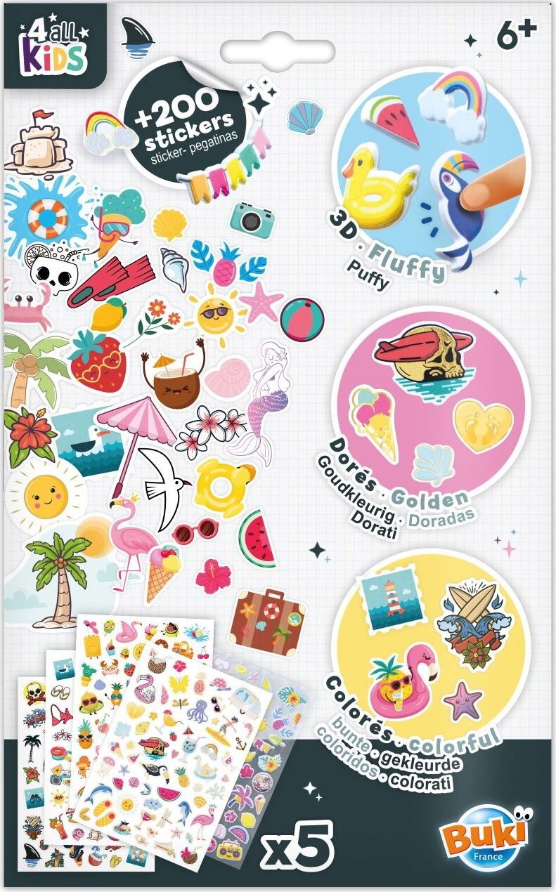 BUKI France Sada 200+ samolepek Summer