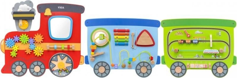 Costway Montessori nástěnná deska - Vláček