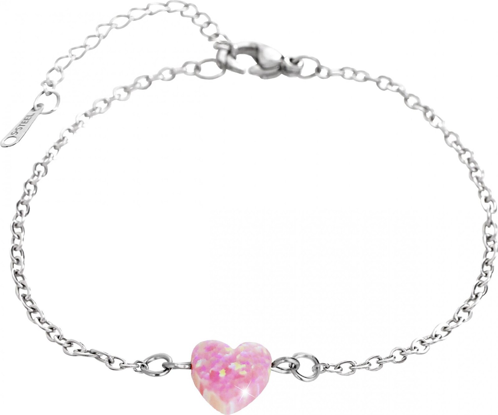 JSB Bijoux Srdiečko z opálu v ružovej farbe 61500931ro