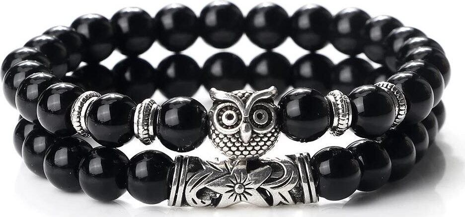 Predator Q1 Pánsky náramok sova 2 ks 19 cm XHB 33