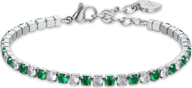 LUCA BARRA Tenisový náramok so stromom a bielymi kryštálmi