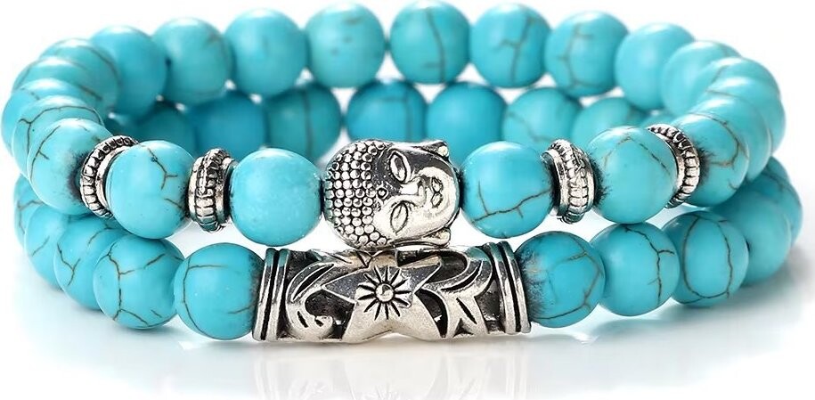 Silver Star Petunia dámske náramky, Budha, súprava 2 kusy