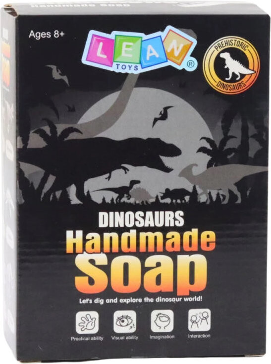 LEAN Toys 28149 Kreativní sada na výroba mýdla s vykopávky dinosaurů 2 v 1