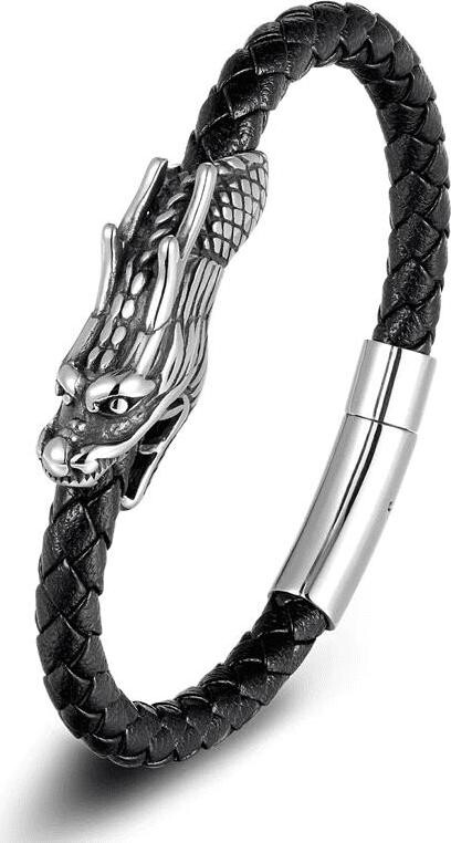 Kožený náramok – drak BXXG750 – 21 cm