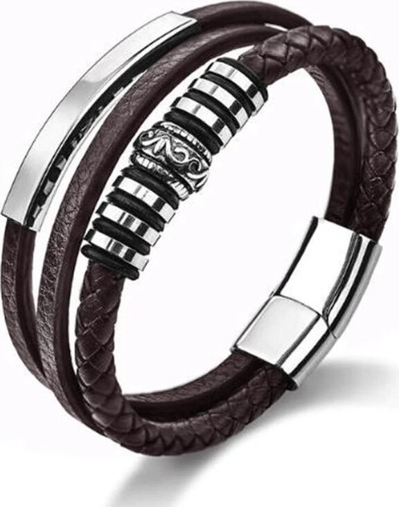 Predator Q1 Wildstone pánsky náramok hnedý 20,5 cm