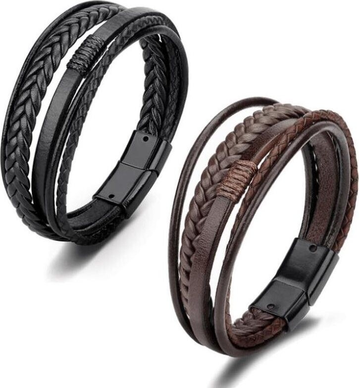 Predator Q1 Kožený náramok SET (dva náramky) 23 cm A7004/V