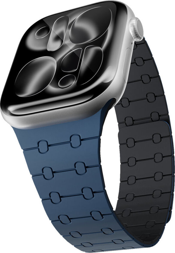 Epico Magnetic+ Silicone remienok Apple Watch SE 40 mm/Series 1 – 9 38/40/41 mm, 10 – 11 42 mm – modrý