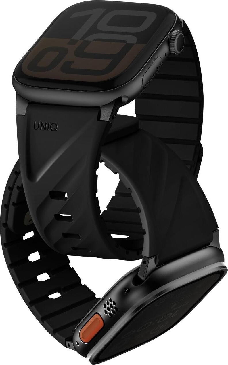 UNIQ Fluo pre Apple Watch 49/46/45/44/42/41/40 mm, Midnight black