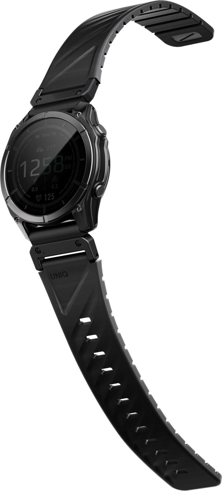 UNIQ Fluo pre Garmin SmartWatch 26 mm, Midnight black