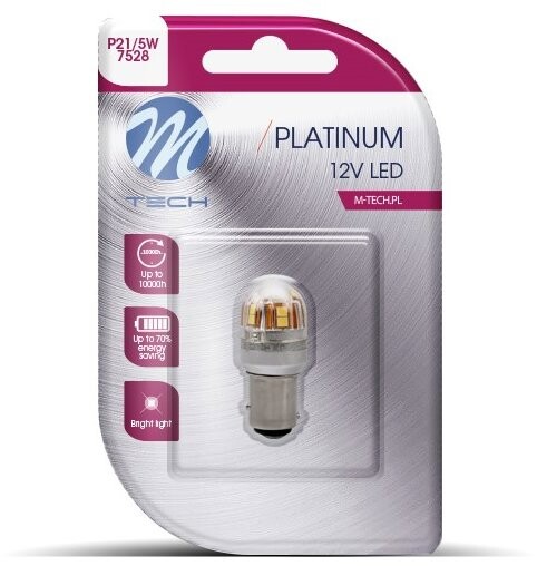 M-Tech BAY15d P21/5W 15 LED biele 1 ks