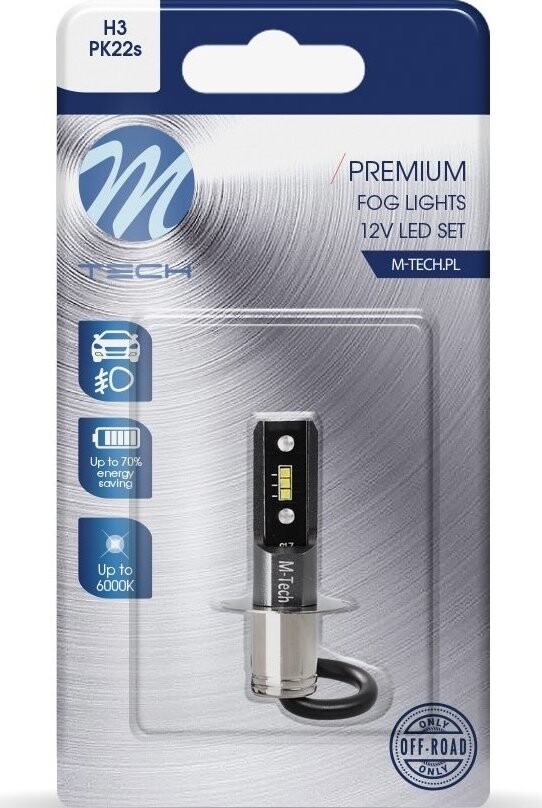 M-Tech PREMIUM H3 6 LED 3 W biele 1 ks