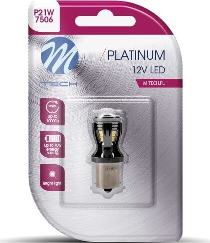 M-Tech BA15s P21/5W 12 – 24 V 14 LED biele 1 ks