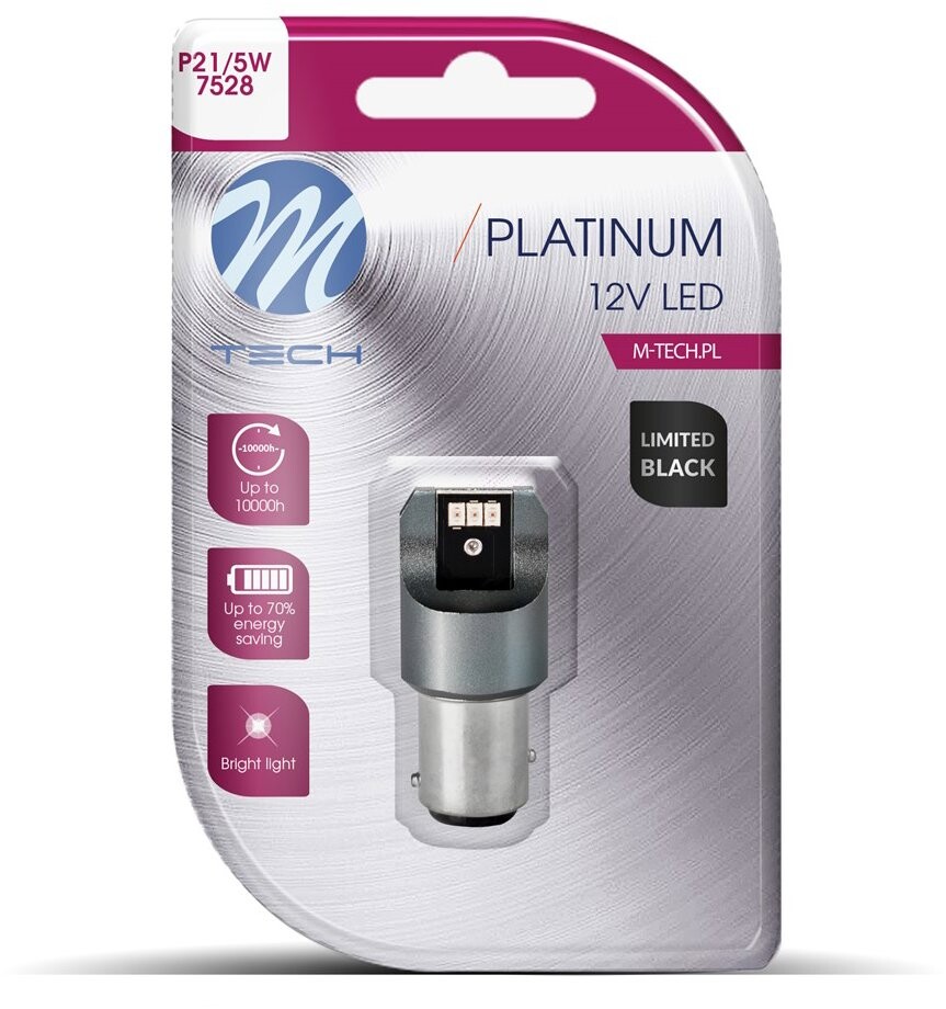 M-Tech CANBUS P21/5W BAY15d 6 LED 12 – 24 V červené 1 ks