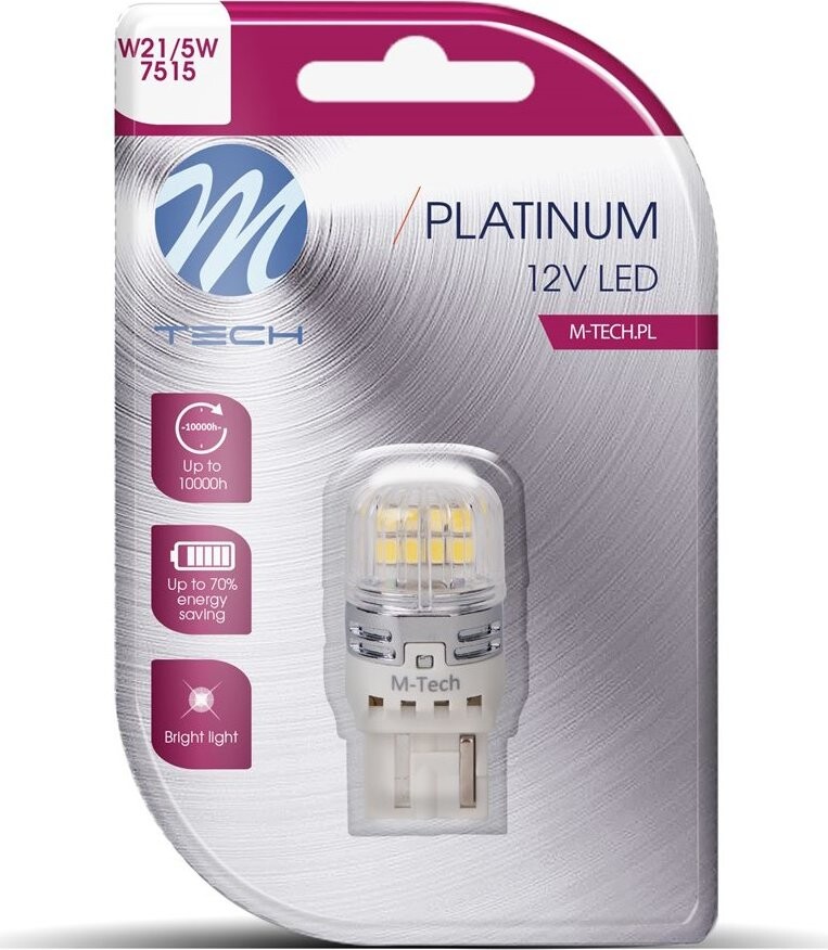 M-Tech W21/5W W3x16q 16 LED biele 1 ks