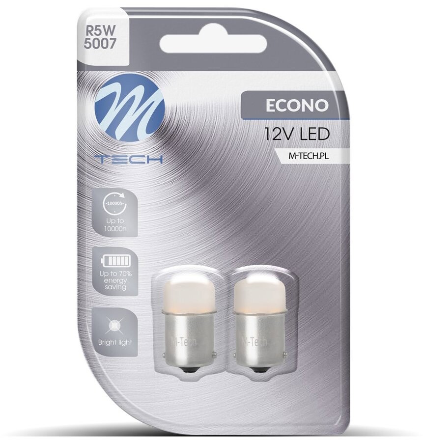 M-Tech BA15s R5W 12 V 9 LED 5 mm žlté 2 ks