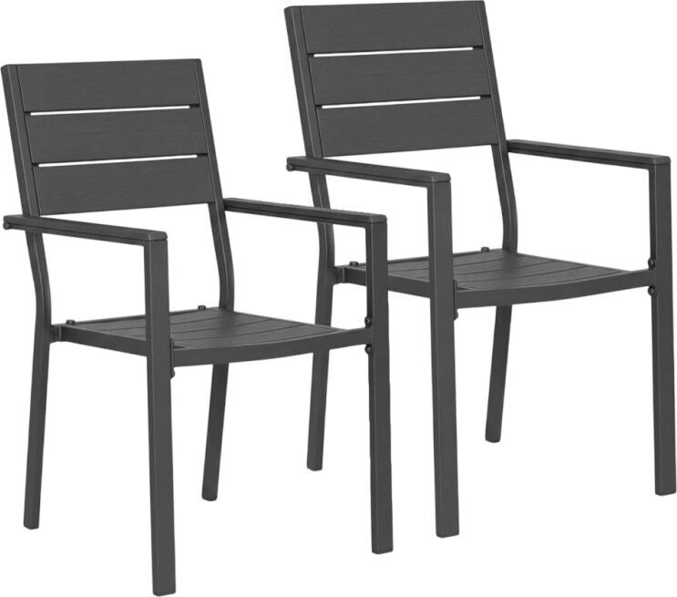 MultiGarden YC-051KD Sada zahradních židlí HDPE/ocel, 2 ks, šedá