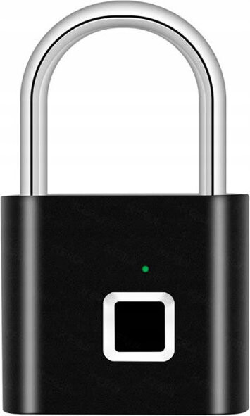 Verk 11534 Elektronický visací zámek s otiskem prstu, USB, černý