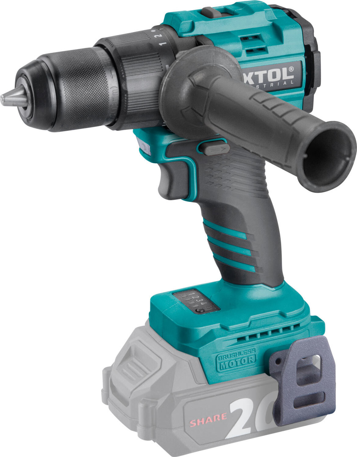 EXTOL Industrial Vrtací šroubovák AKU s příklepem Share20 V 8791805 (bez AKU)