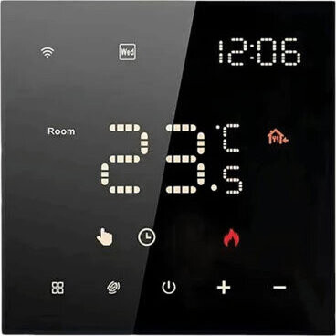 Eurokomp E6263 Termostat WiFi Tuya 16 A, černý