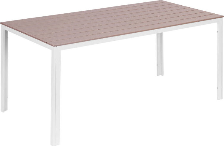 MultiGarden SAK-156-3-5 Zahradní stůl 156 × 78 cm, polywood, béžovo-bílý