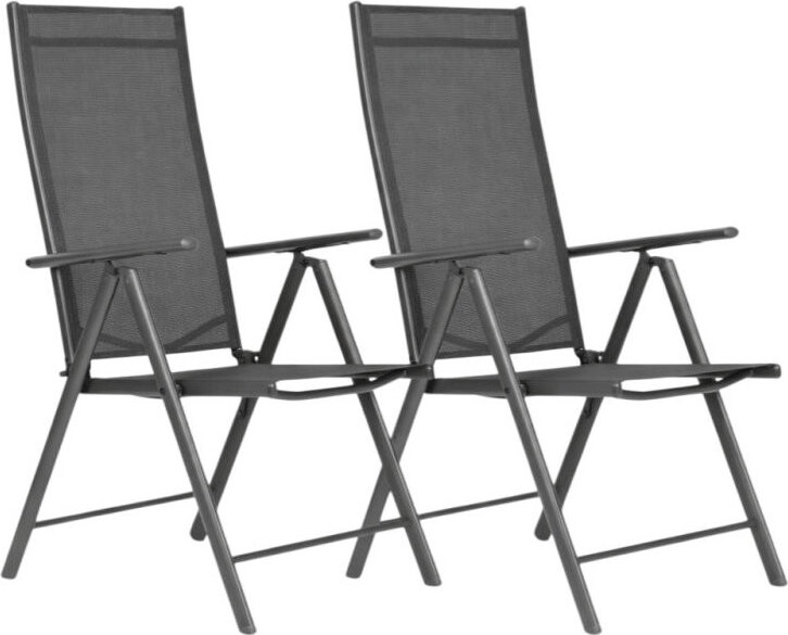 MultiGarden WR1652 Sada skládacích zahradních křesel, ocel, 7 poloh, 2 ks, šedá