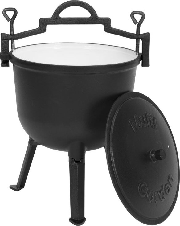 MultiGarden EVK10L Litinový kotlík smaltovaný 10 l se stojanem