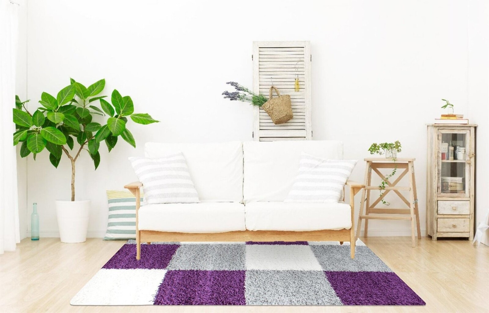 Kusový Life Shaggy 1501 lila 120 × 170 cm