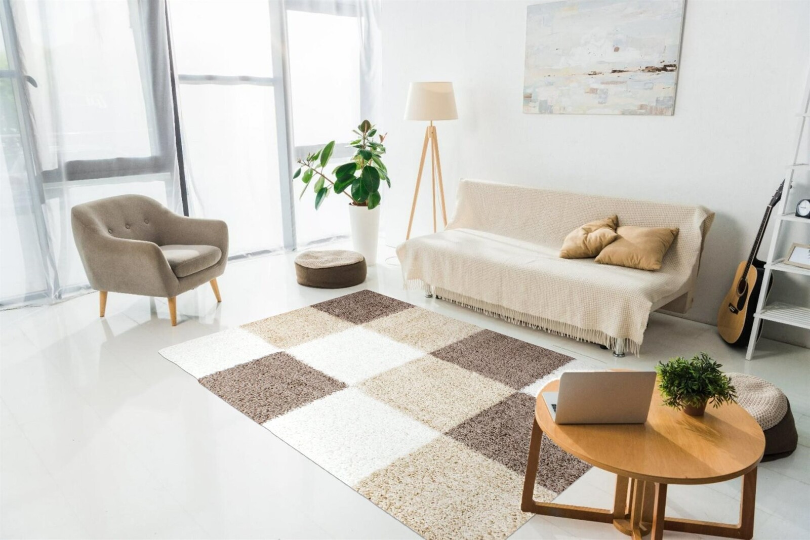 Kusový Life Shaggy 1501 mocca 160 × 230 cm