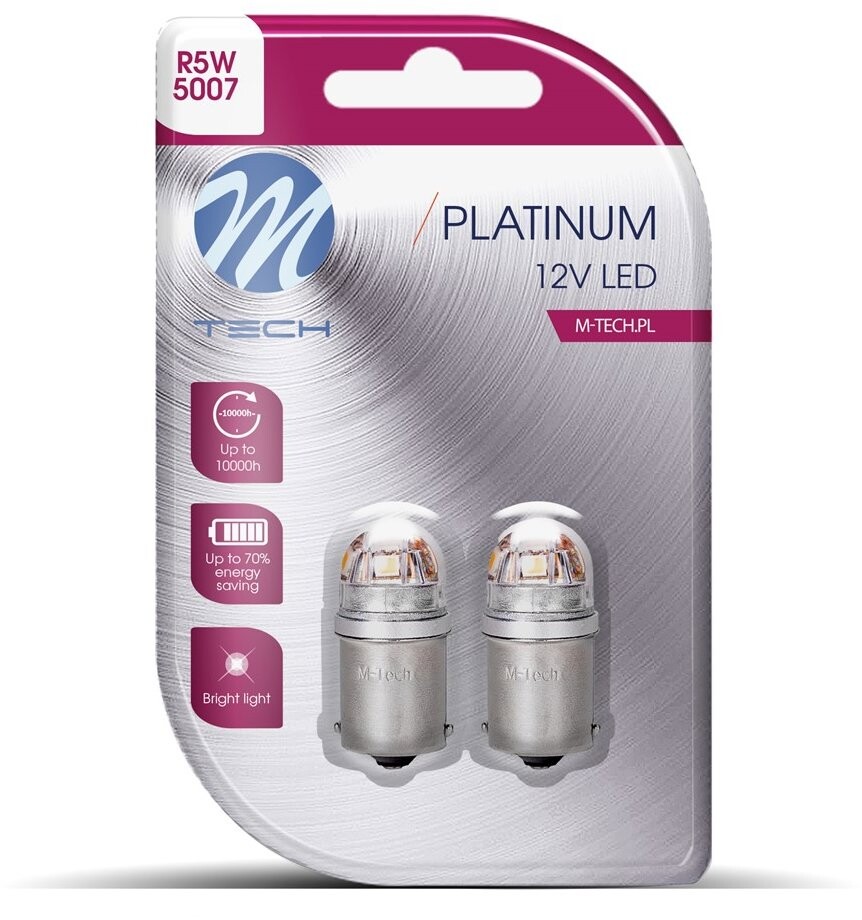 M-Tech CANBUS BA15s R5W 12 – 24 V 5 LED oranžové 2 ks