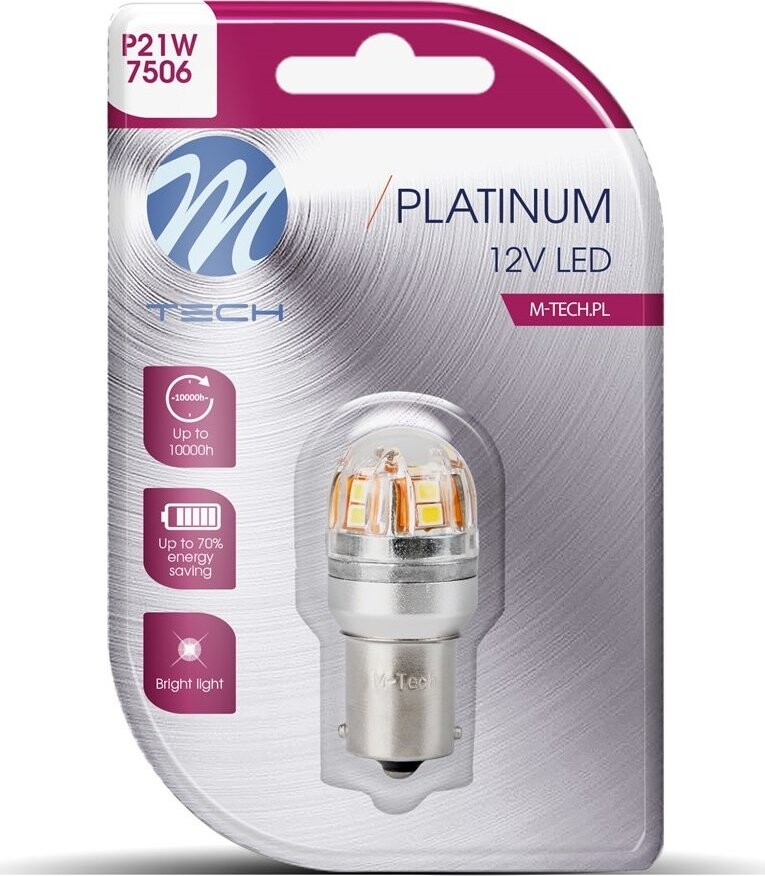 M-Tech BA15s P21/5W 12 – 24 V 15 LED biele 1 ks