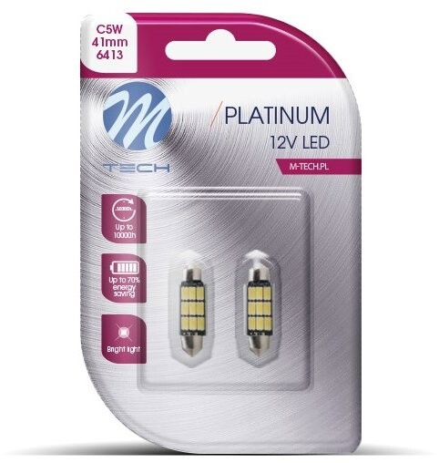M-Tech C5W 41 mm 9 LED biele 2 ks