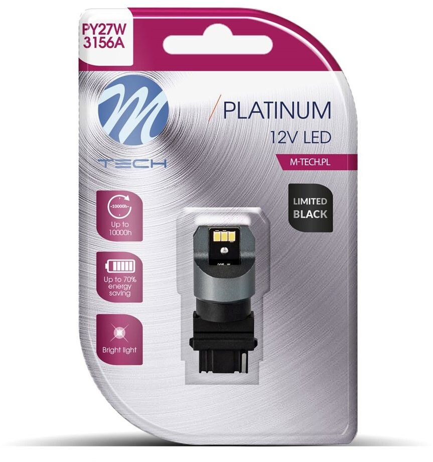 M-Tech CANBUS P27/7W W2.5x16d 6 LED oranžové 1 ks