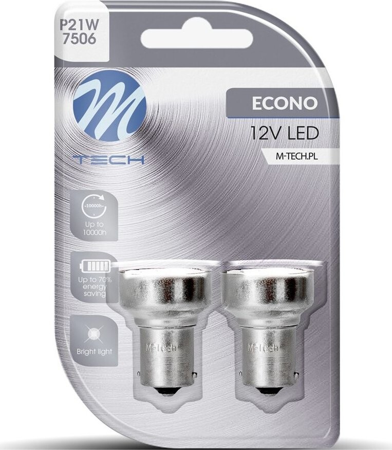 M-Tech BA15s R5W 12 V 19 LED biela 2 ks