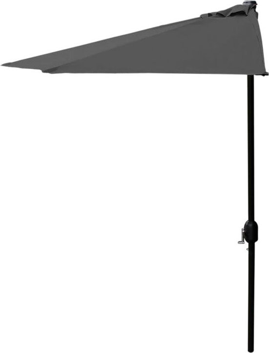 MultiGarden SL-UM016 Půlkruhový zahradní slunečník ke zdi 2,7 m, šedý