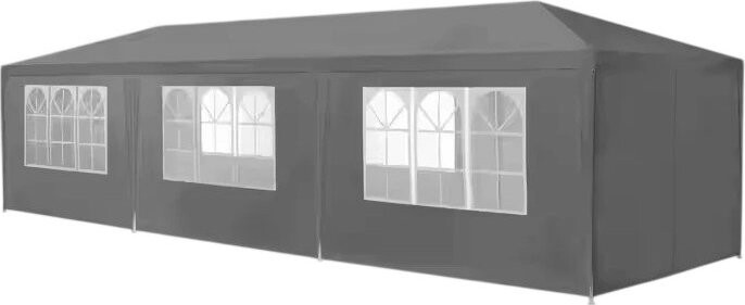 MultiGarden PAW Zahradní párty stan 3 × 9 m, 8 bočních stěn, šedý