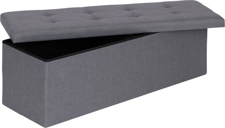 ModernHome TH-PO-7-4 Taburet s úložným prostorem 111 × 38 cm, světle šedý