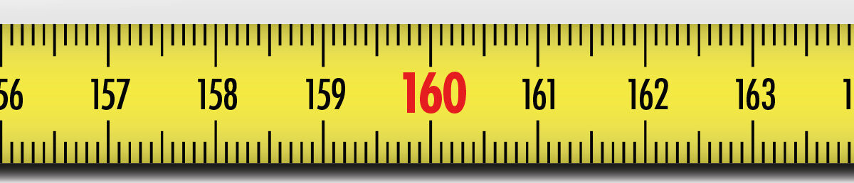 Richter Nalepovací meter oceľový žltý s nulou vľavo 2 m