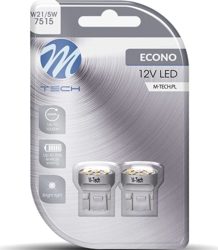 M-Tech W21/5W W3x16q 9 LED biele 2 ks