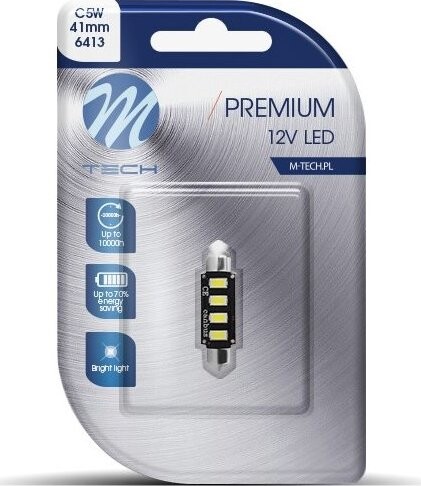 M-Tech C5W 42 mm 4 LED 12 V CANBUS biele 1 ks