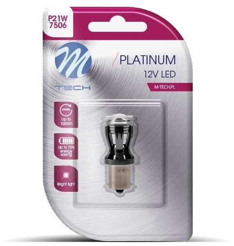 M-Tech BA15s P21/5W 12 – 24 V 14 LED červené 1 ks