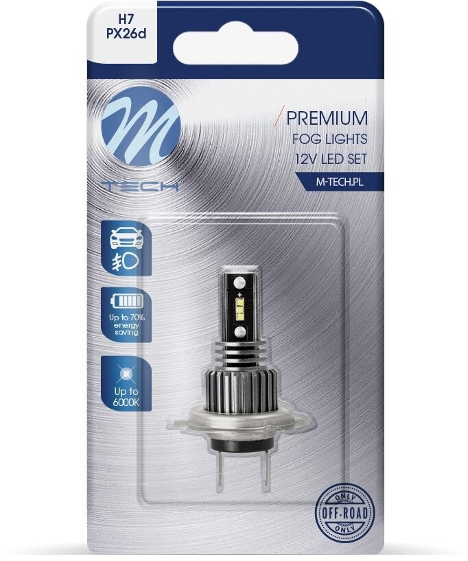 M-Tech PREMIUM H7 6 LED 3 W biele 1 ks