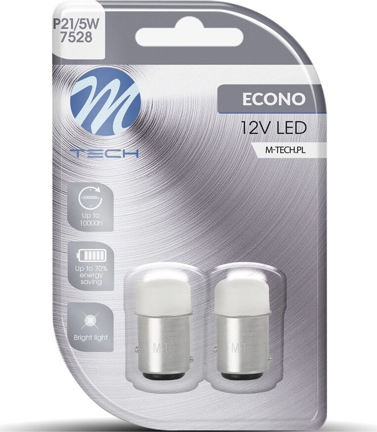 M-Tech BAY15d P21/5W 24 LED 5 mm biele 2 ks, LB038W