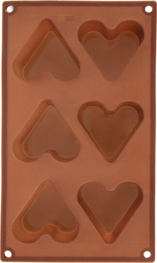 ORION Forma SRDCE 6 hnědá silikon