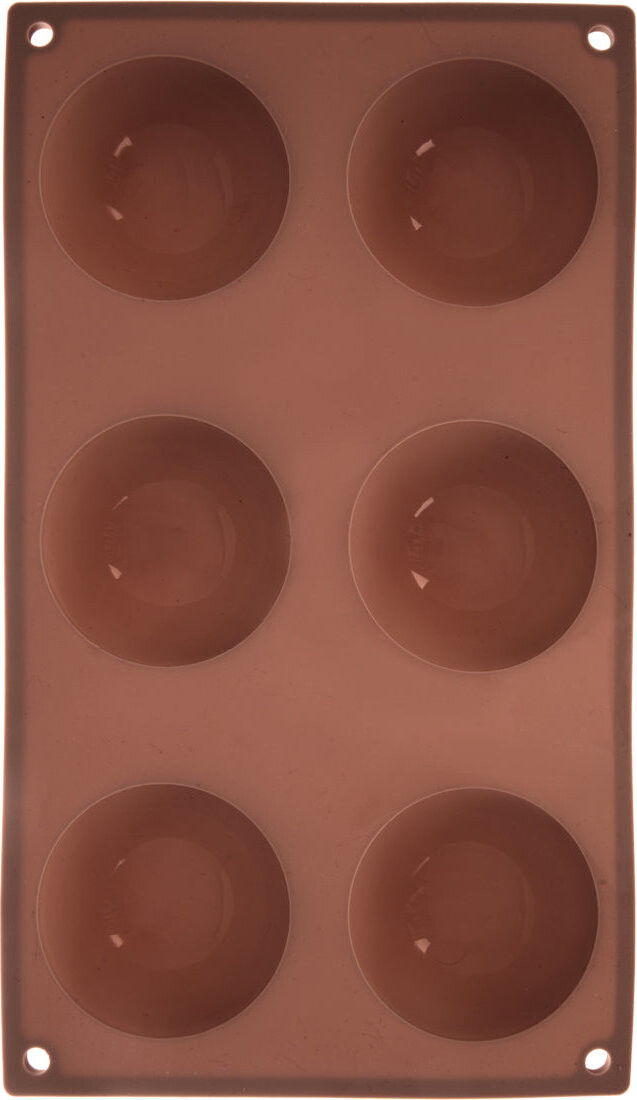 ORION Forma na polokoule 6 hnědá silikon